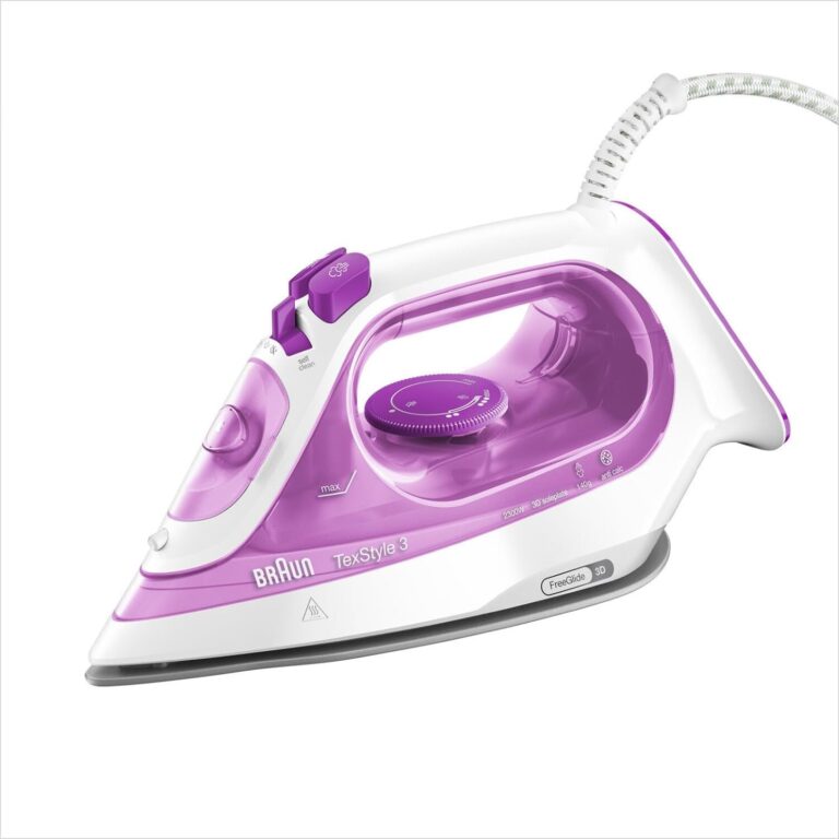 Braun TexStyle3 SI3030PU Ferro da Stiro a Vapore con 5 Anni di Assistenza, Piastra in Ceramica, Stiratura in Verticale, Pu...