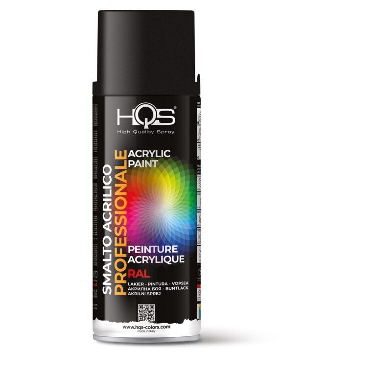 HQS Bomboletta Vernice Spray Acrilica RAL 9005 Nero Opaco