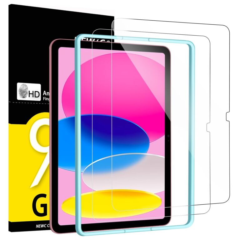 NEW'C Pellicola protettiva in vetro temperato per iPad 11" 2025 e iPad 10,9" 2022 – 2 pezzi