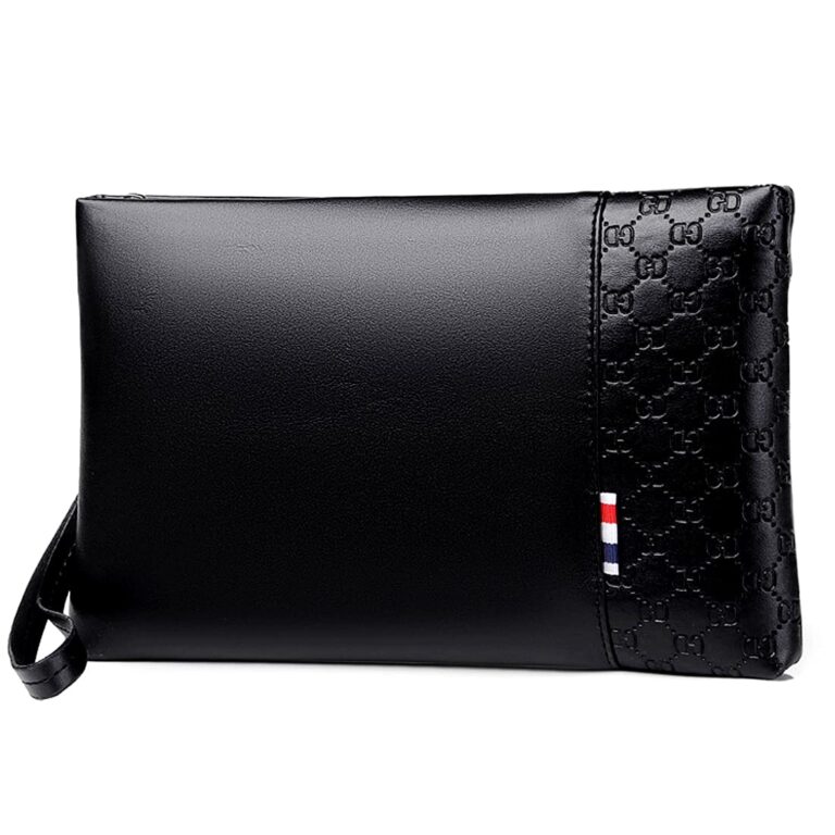 A-QMZL Borsello da Polso Uomo Pelle Elegante con Portacarte