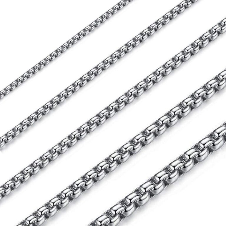 OSTAN Catenina Veneziana Unisex in Acciaio Inox, Larghezza 1,5-5 mm
