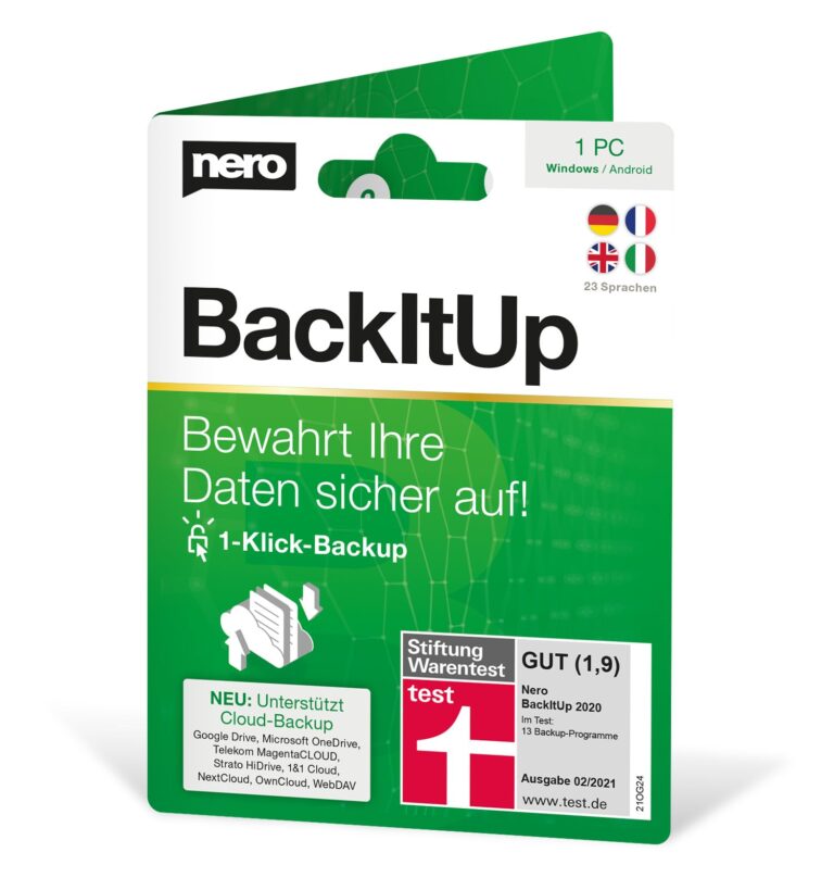 Nero BackItUp – Software backup automatico e protezione dati, licenza a vita