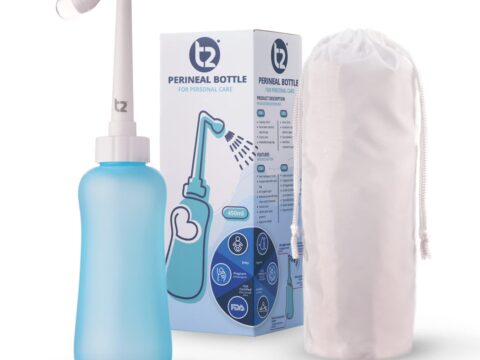T2 Bidet Portatile Post Parto 450 ml con Ugello 60° e Custodia