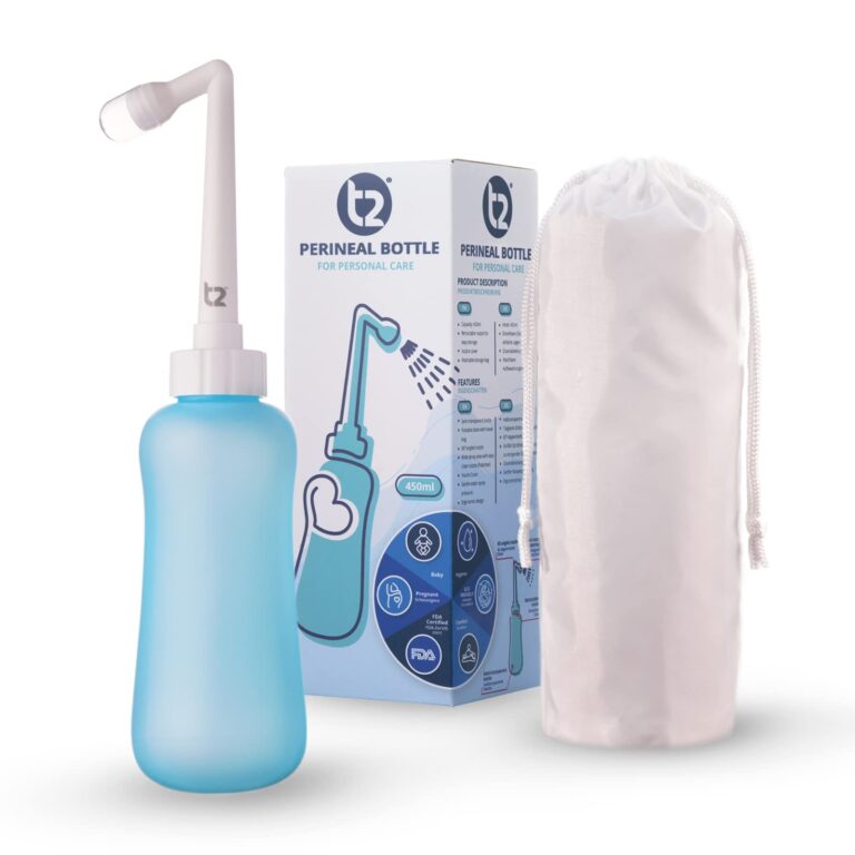 T2 Bidet Portatile Post Parto 450 ml con Ugello 60° e Custodia