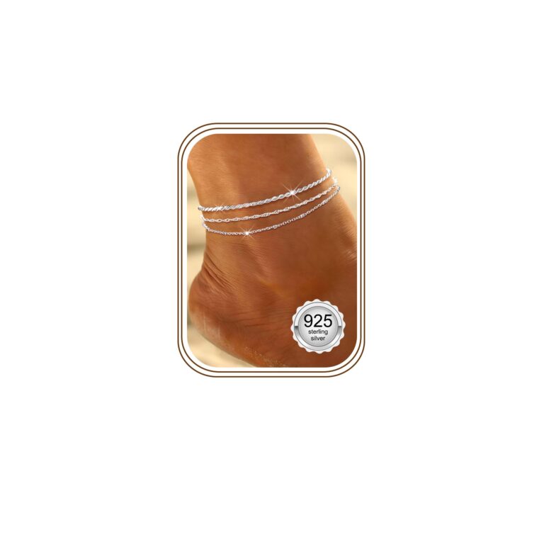 ORAZIO Cavigliera Donna Argento 925 - Set 3 Pezzi Regolabile