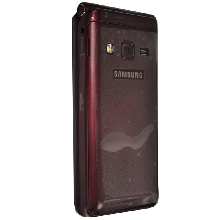 Samsung Galaxy Folder 2 SM-G1650 3.8" Flip Phone 16GB Dual SIM 8MP Android Unlocked Mobile Phone - red