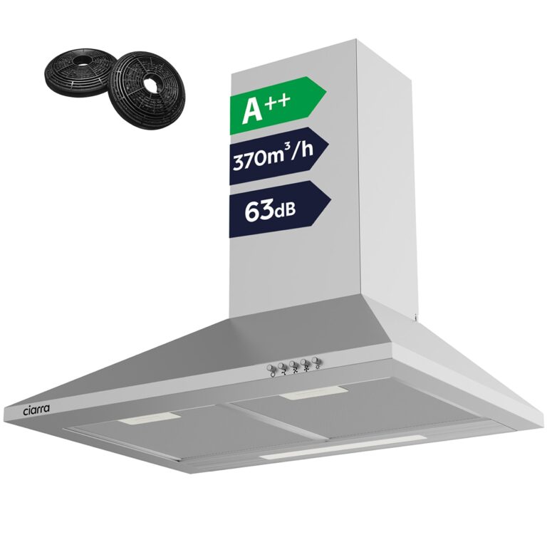 CIARRA CBCS6201 Cappa Aspirante 60 cm Classe A++ con 370 m³/h