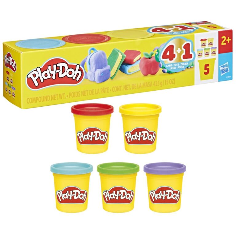 Play-Doh, Si Torna a Scuola, Confezione da 5, attività artistiche per Bambini e Bambine