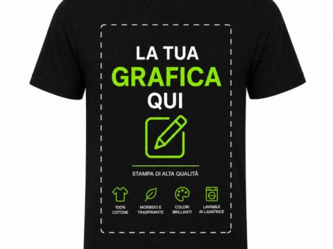 T-shirt unisex personalizzata con stampa su richiesta