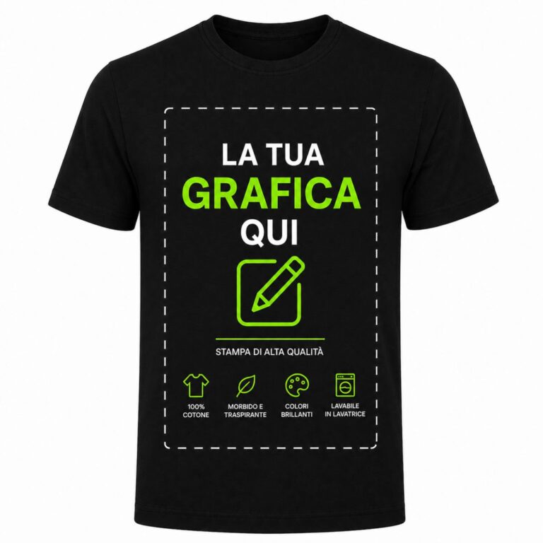 T-shirt unisex personalizzata con stampa su richiesta