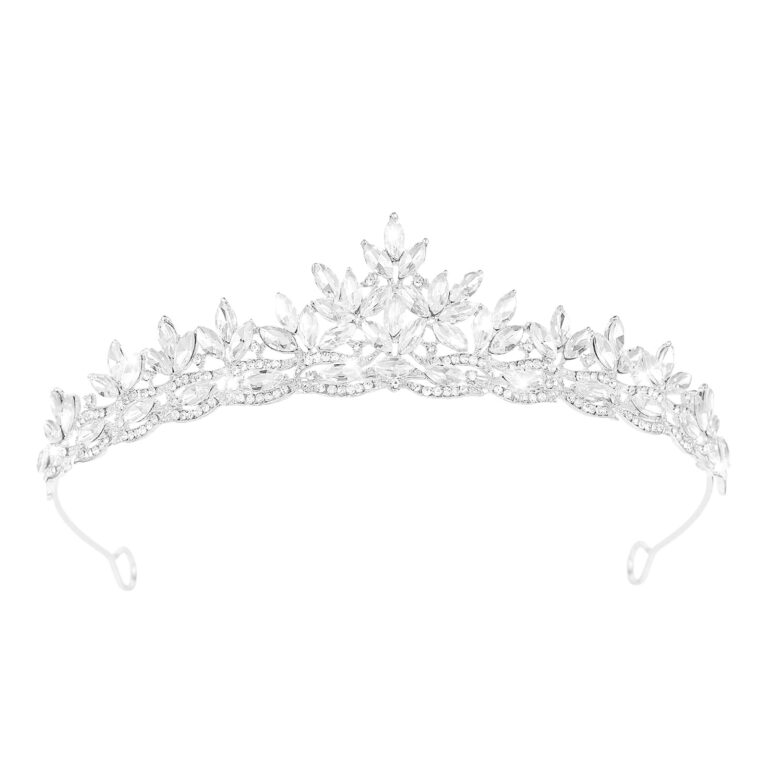 Tiara Corona di Cristallo con Strass per Sposa e Regina