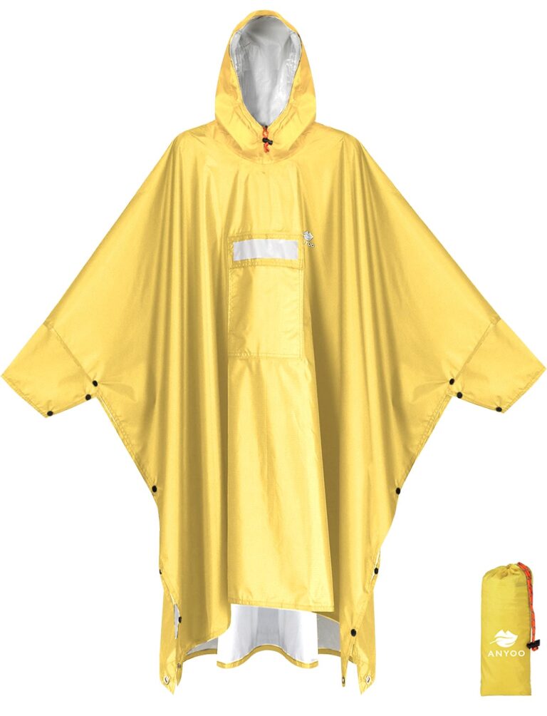 ANYOO Poncho Antipioggia con Maniche e Tasca, Riutilizzabile