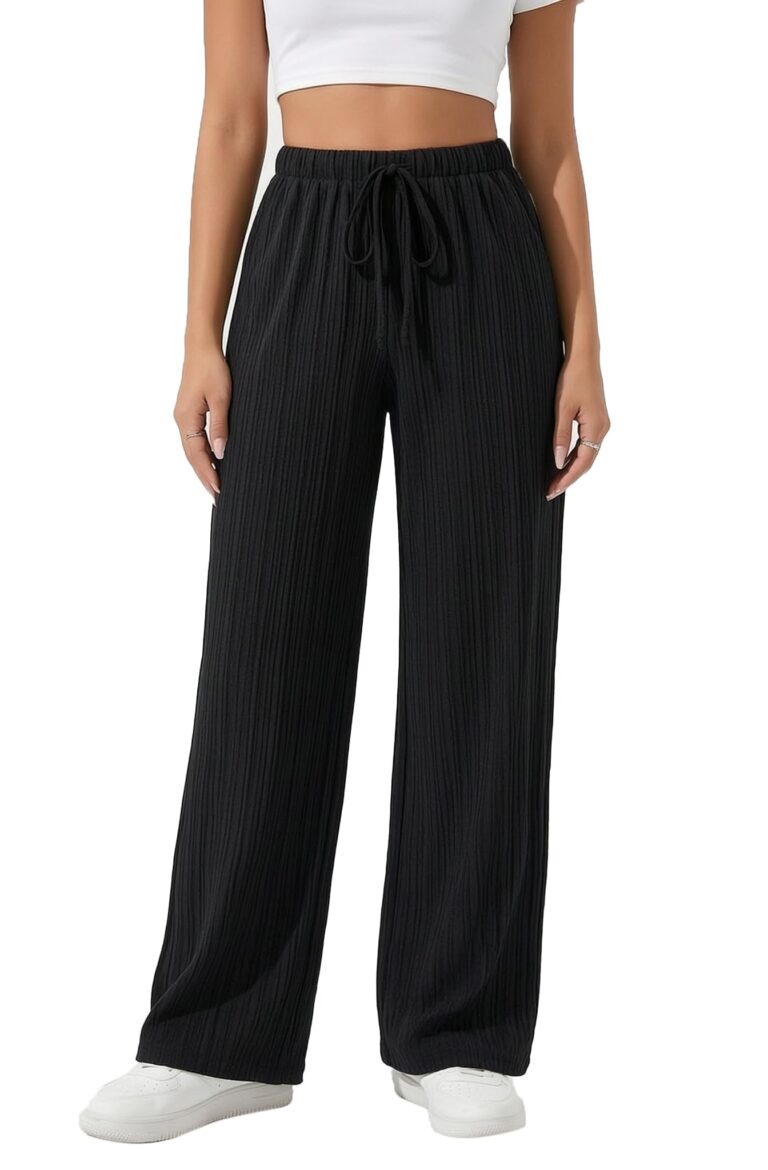 UDILEO Pantaloni Donna Estivi Leggeri Larghi con Coulisse