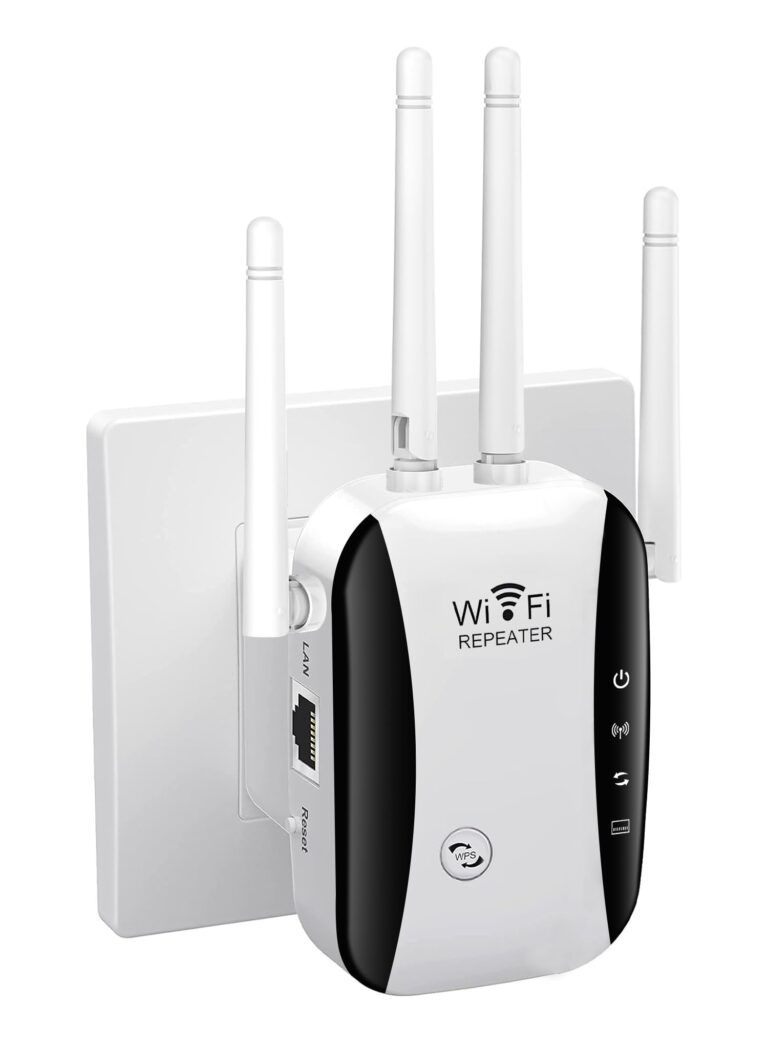 Ripetitore WiFi Potente 300Mbps (2.4 GHz) con 4 Antenne, Amplificatore di Segnale Wifi, 1 Porta LAN, Supporta Ripetitore/R...