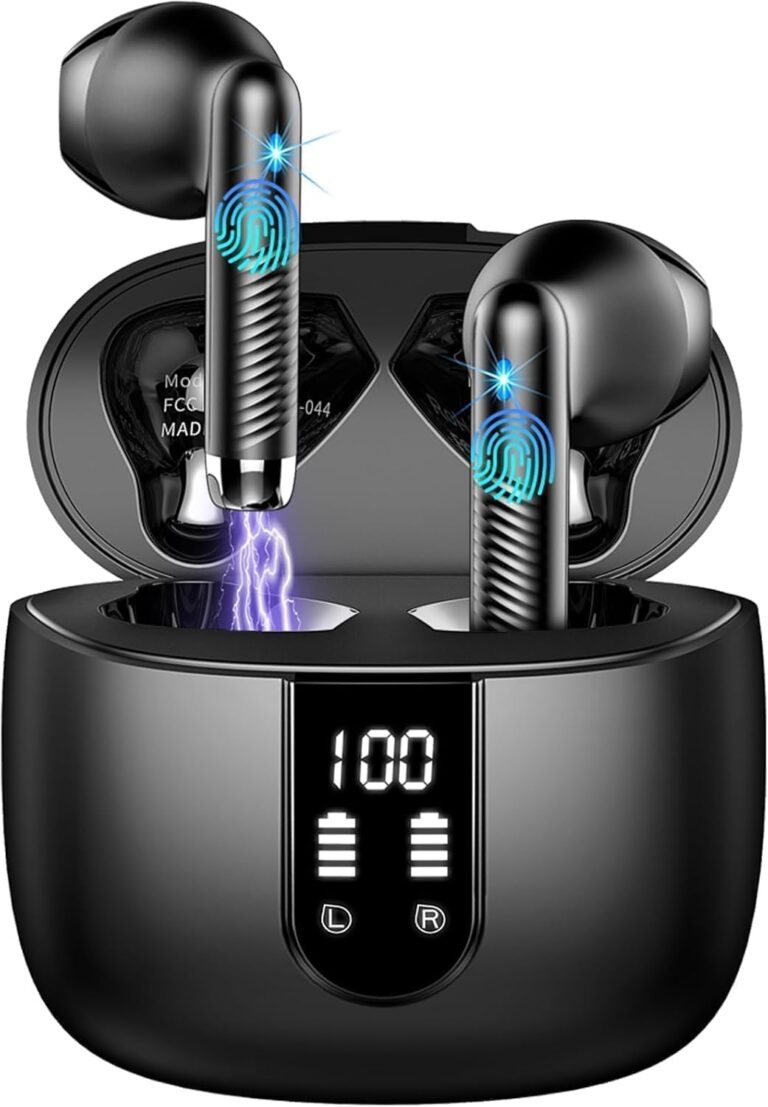 Auricolari Bluetooth 5.4 con 6 microfoni ENC e 56 ore di autonomia