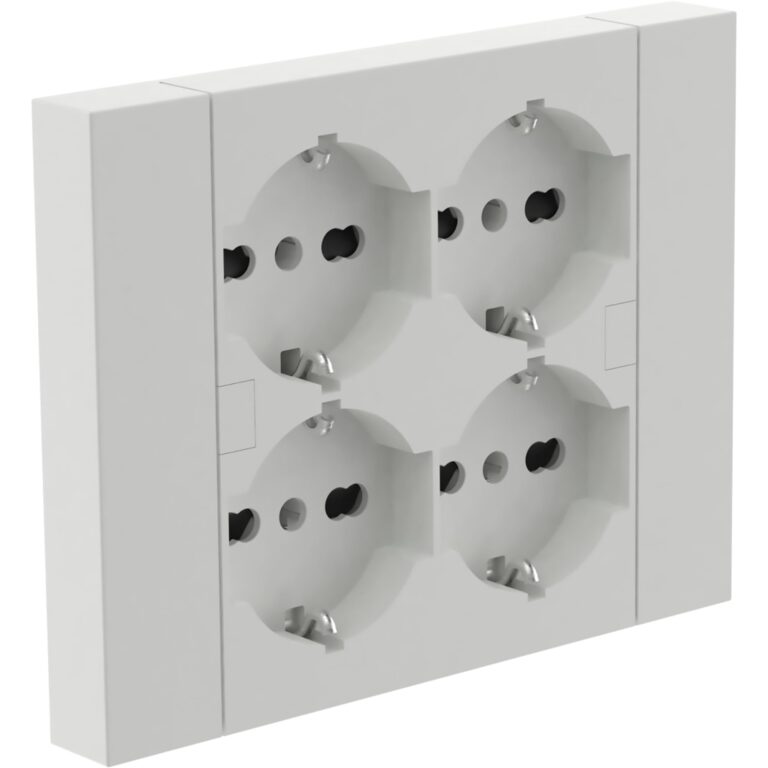 Electraline 22105 Multipresa da incasso Quadra 4 posti universali P40