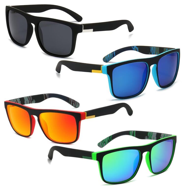 Pynzeka Set 4 Paia Occhiali da Sole Polarizzati Retrò UV Unisex