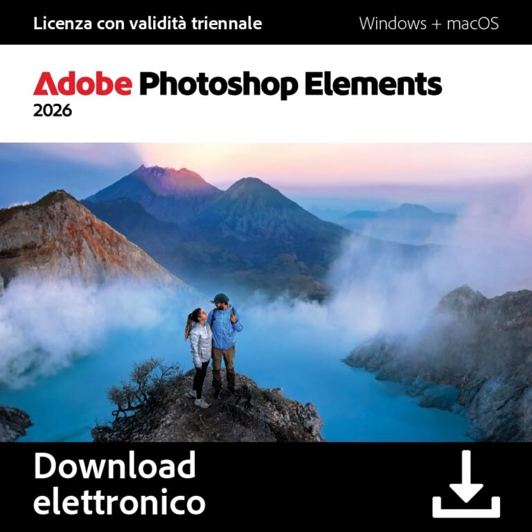 Adobe Photoshop Elements 2026 – Licenza triennale per 1 PC o Mac