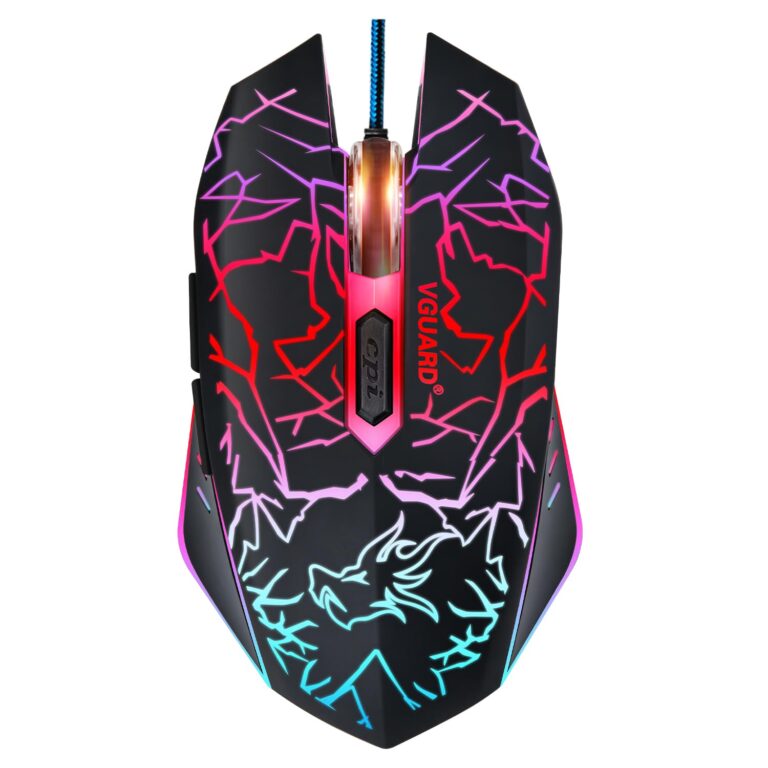 VGUARD Mouse Gaming USB con filo, 6 pulsanti programmabili
