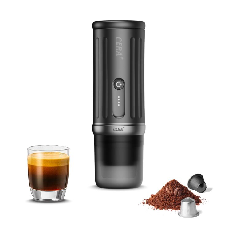CERA+ macchina caffe portatile Epresso Autoriscaldante, Fino 8 Tazze per Carica & 20Bar,3 * 4500m...