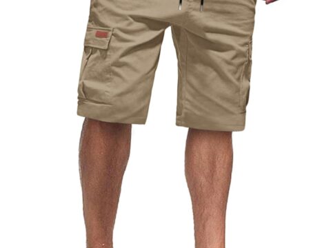 TARAINYA Pantaloncini Uomo in Cotone Elasticizzato con Cordino