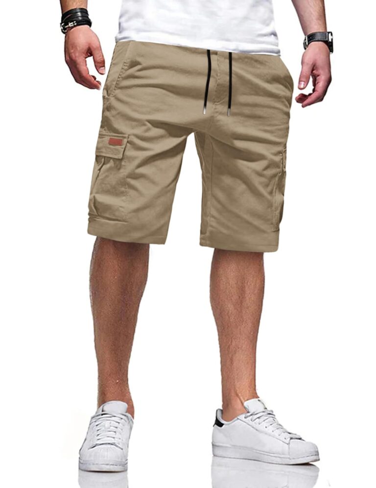 TARAINYA Pantaloncini Uomo in Cotone Elasticizzato con Cordino