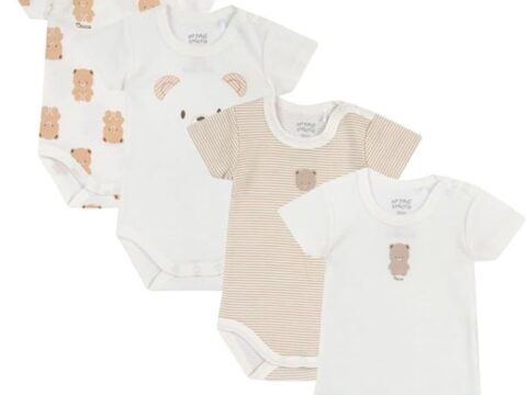 Chicco Body Neonato Senza Maniche in Cotone, Set 4 pezzi