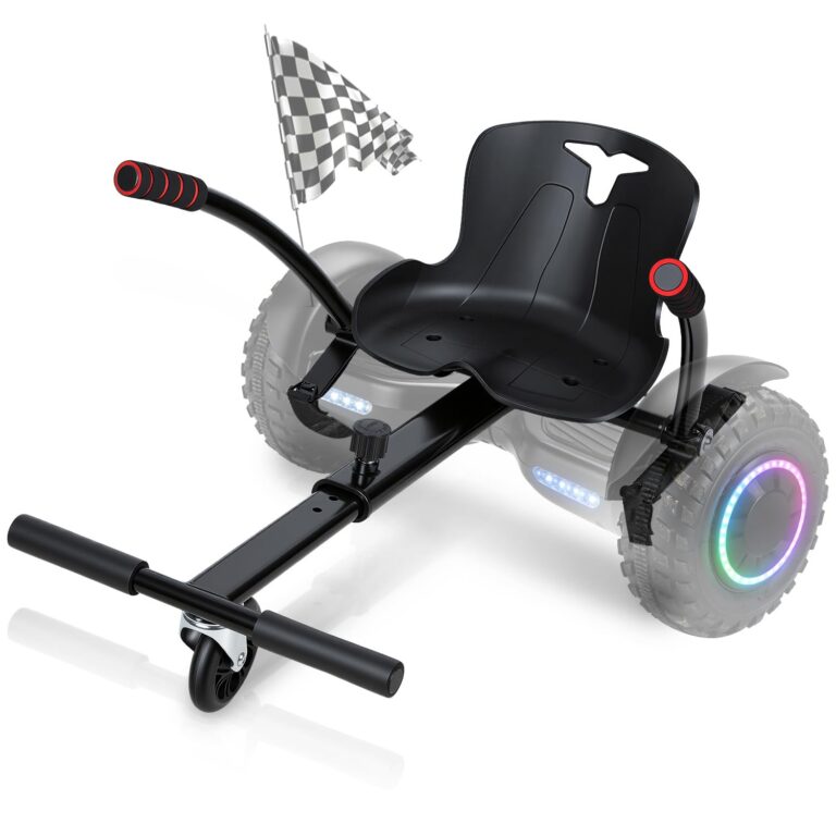 Monucep Hoverboard con sedile, monopattino regolabile compatibile con sedile Hoverboard da 6,5 a 10 pollici, sedile kart p...