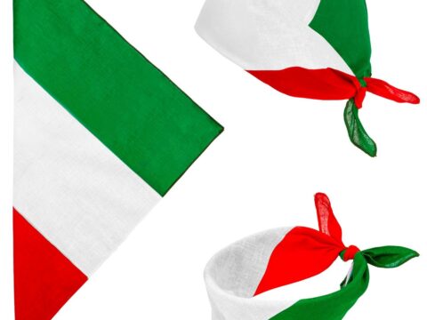 Bandana Tricolore Italia 55×55 cm in Cotone