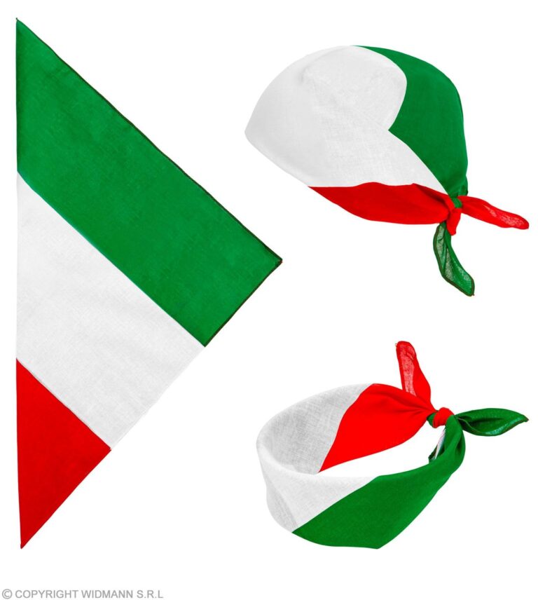 Bandana Tricolore Italia 55x55 cm in Cotone