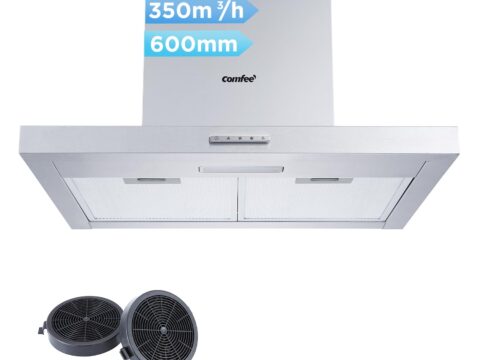 COMFEE TSHM17SS-60 Cappa Aspirante 60 cm in Acciaio Inox con LED