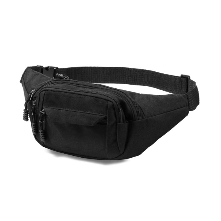 Vinabo Marsupio Sportivo Unisex con 4 Tasche con Zip