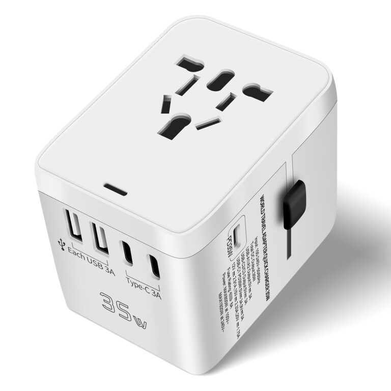Adattatore Universale da Viaggio, Presa Universale da Viaggio con 3 USB-C(PD 35W) e 2 USB-A e 1 AC, Internazionale Travel ...