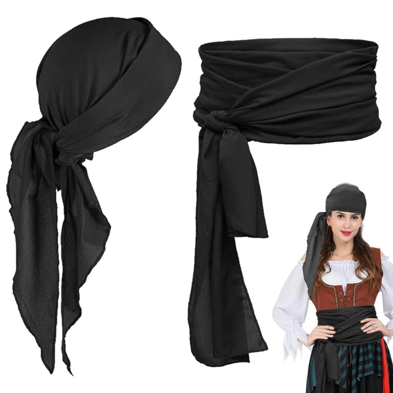 AUNGKWANG Durag fascia larga pirata turbante unisex con code lunghe