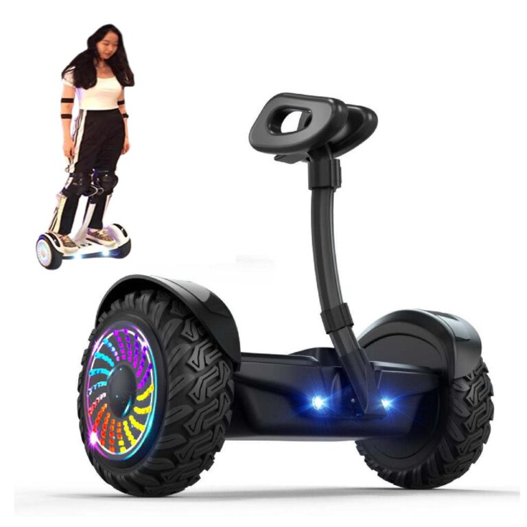 Hoverboard Da 10" Per Tutti I Terreni, Scooter Elettrico Intelligente Con Manubrio, App, 6-15 Km/H, Con Luci a LED E Doppi...