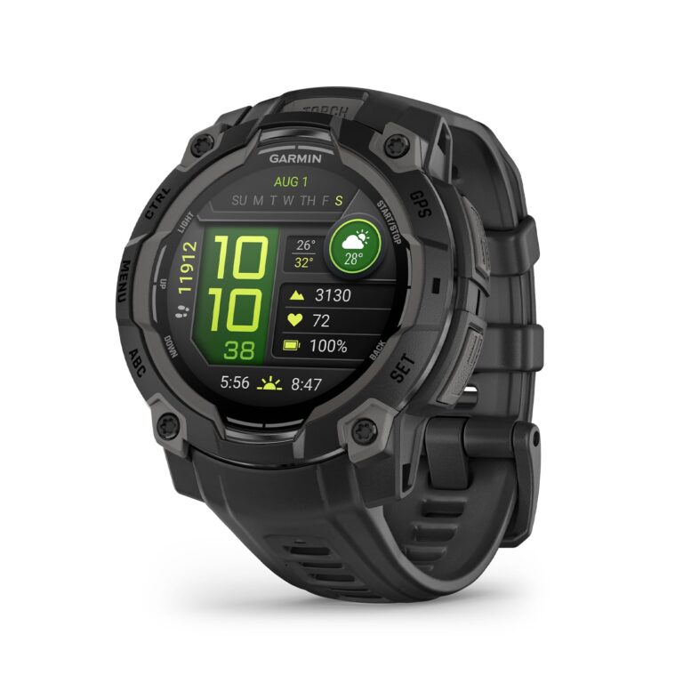 Garmin Instinct 3, Smartwatch, 45mm, Display AMOLED 1,2", Lunetta in metallo, GPS Multi-band, 10ATM, Torcia LED, 90+ App p...