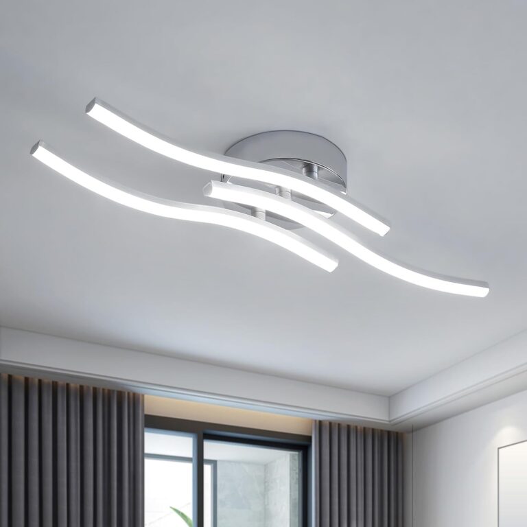 Dorlink Lampadario LED Soffitto, Plafoniera LED Soffitto Moderna, Lampadario Camera da Letto, 18W 1620LM Lampadari Soggior...