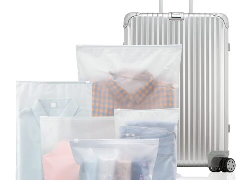 25 buste trasparenti organizer valigia con zip