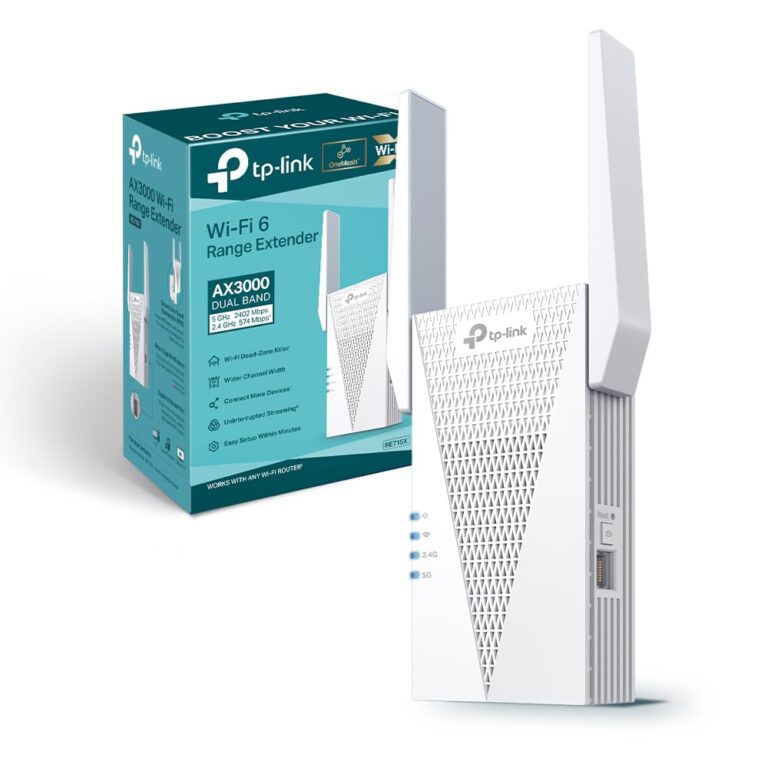 TP-Link RE715X Ripetitore WiFi 6 Dual-Band AX3000Mbps, Porta Gigabit, Roaming Intelligente, Modalità AP, Configurazione WP...