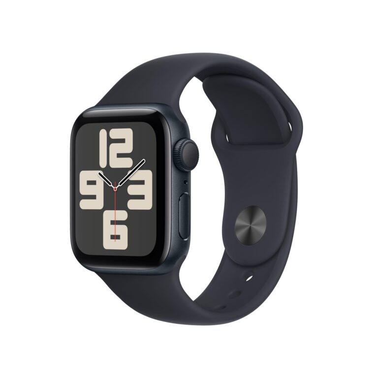 Apple Watch SE (2ª generazione, 2023) GPS 40 mm Smartwatch con cassa in alluminio color mezzanotte e Cinturino Sport mezza...