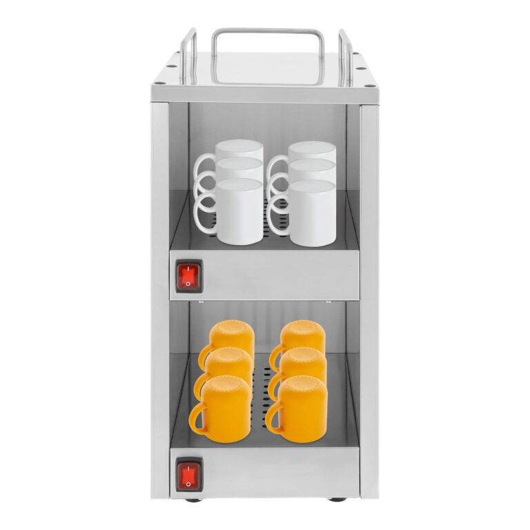 Armadietto Scalda Tazze in Acciaio Inox 140 W per Bar e Ristoranti