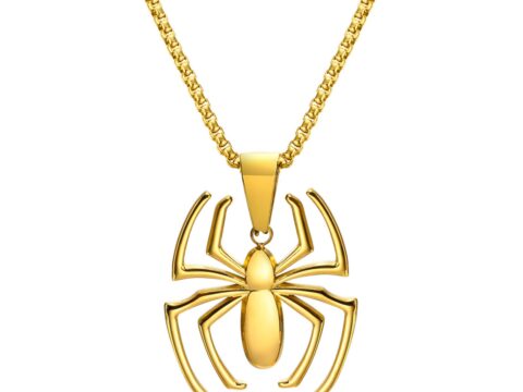 NEHZUS Collana Spider-Man Ciondolo Ragno in Acciaio Inossidabile Unisex