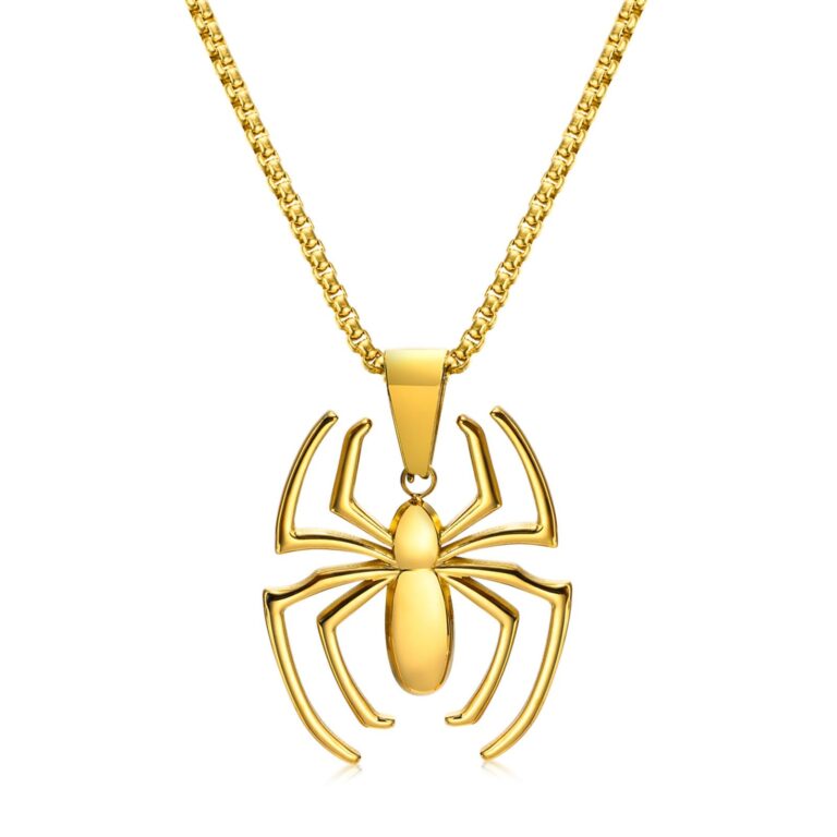NEHZUS Collana Spider-Man Ciondolo Ragno in Acciaio Inossidabile Unisex