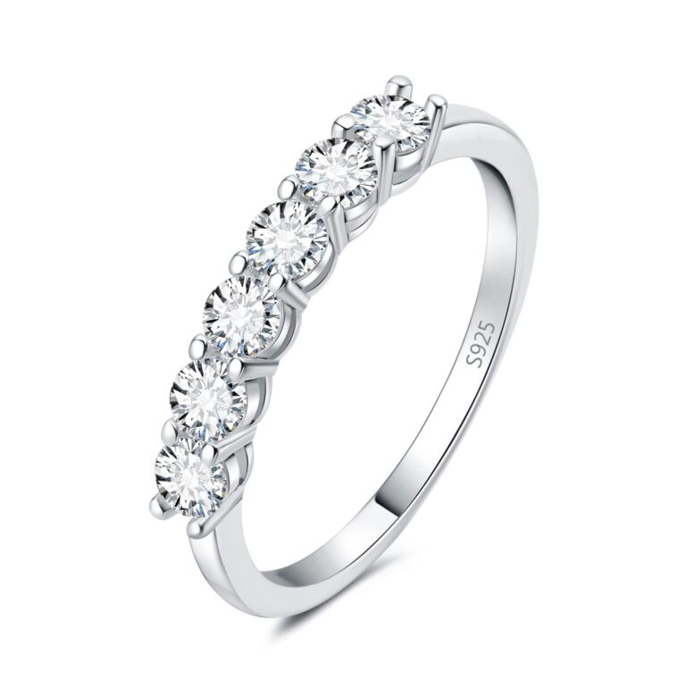 JewelryPalace Anello Half Eternity Donna in Argento 925