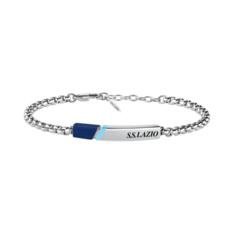 Clondo Bracciale Uomo Donna Lazio in Acciaio – Collezione Ufficiale Calcio – Accessorio Elegante e Sportivo con Logo – Ide...