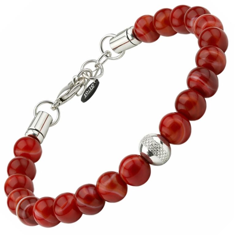 10:10 Bracciale Uomo in Pietre Naturali 8 mm – Made in Italy, Regolabile