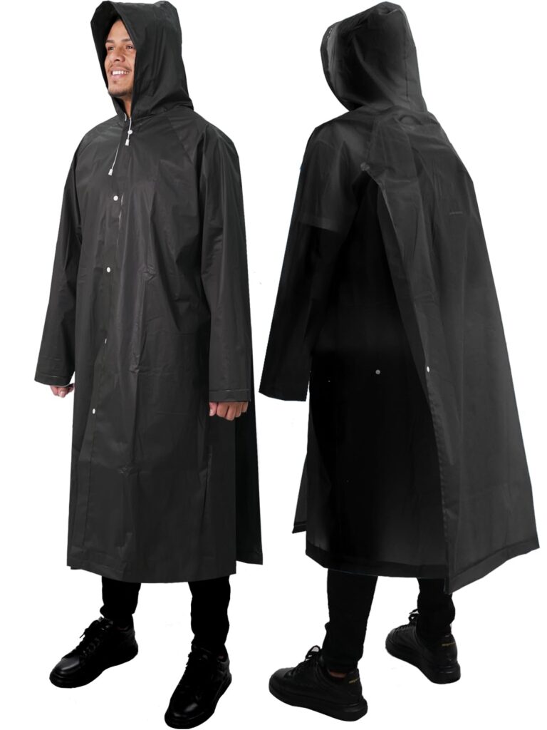 ANYOO Poncho Antipioggia Unisex con Maniche e Cappuccio (2 pezzi)