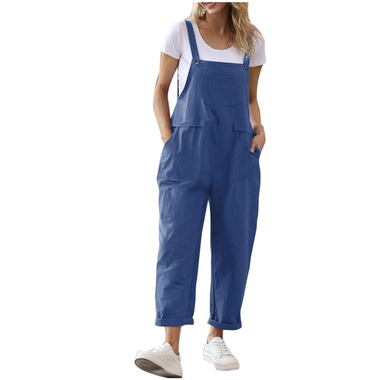 KBOPLEMQ Salopette donna oversize con spalline regolabili