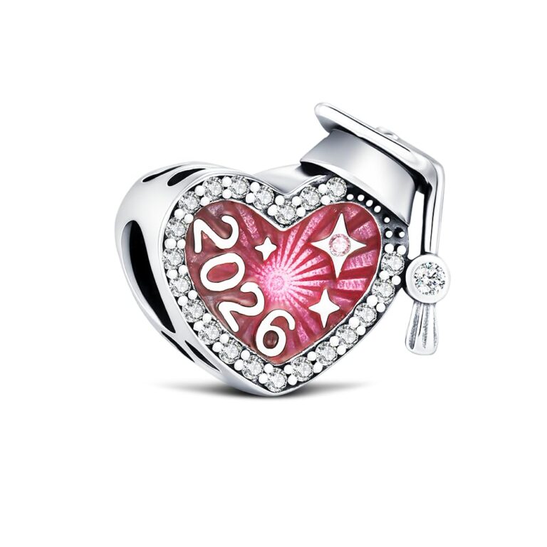 KEQ Charm Cuore Laurea e Diploma compatibile con bracciali europei