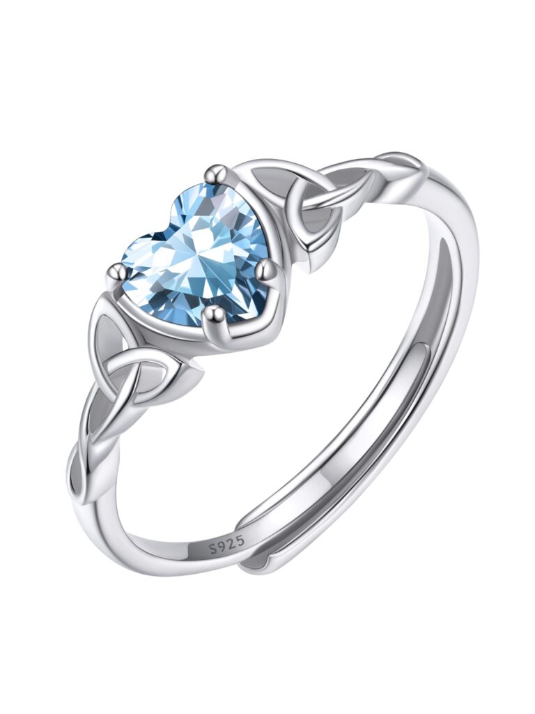 ChicSilver Anello Donna Argento 925 Regolabile con Pietra Portafortuna